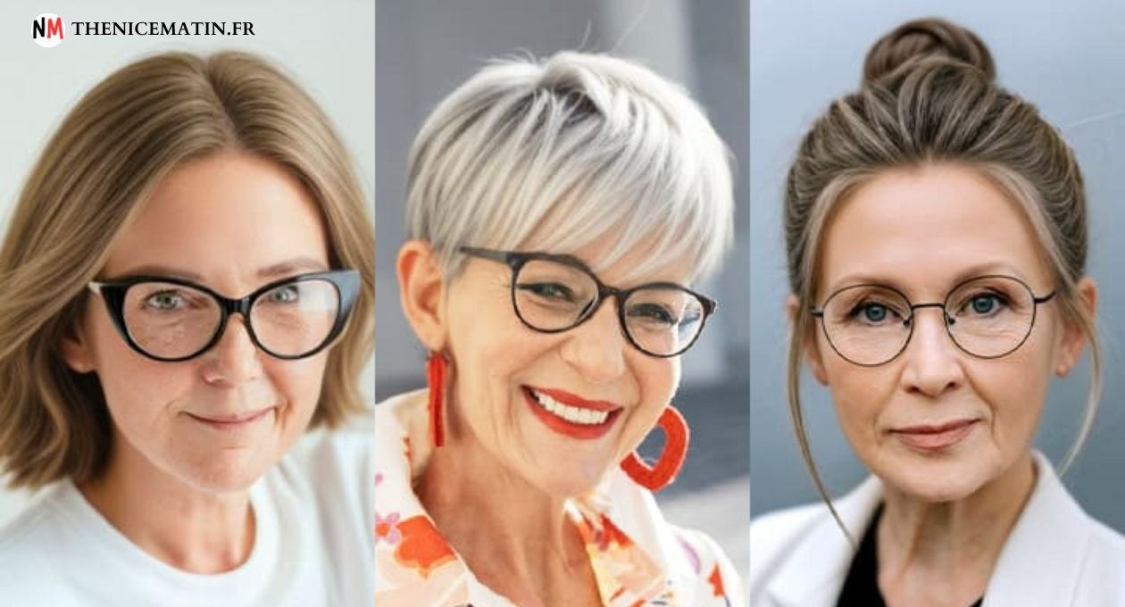 Coupe Courte Femme 50 Ans avec Lunettes